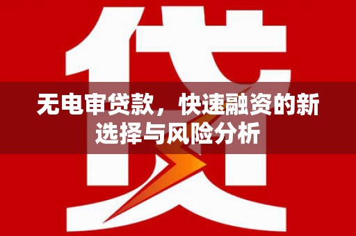 德格无电审贷款，快速融资的新选择与风险分析