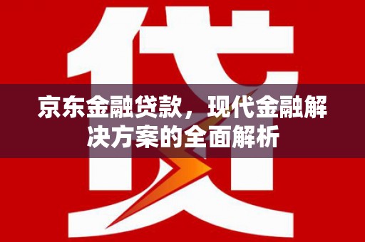 德格京东金融贷款，现代金融解决方案的全面解析