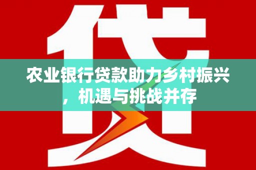 德格农业银行贷款助力乡村振兴，机遇与挑战并存